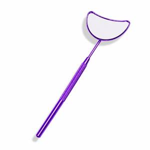 Espejo de maquillaje facial morado con mango texturizado para una aplicación precisa - Product Image 1