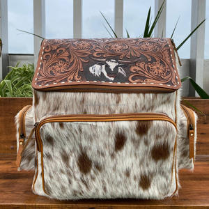 Sac à dos unisexe de haute qualité usiné à la main avec logo personnalisé en cuir de vachette pour ordinateur portable sac à dos en cuir véritable 2025 - Product Image 4