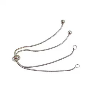 92.5 Sterling Silver Sliding <b>Adjustable</b> <b>Bracelet</b> Making keeping Silver Snake Chain With Slider Clasp <b>Bracelet</b> Slider <b>Bracelet</b> - Product Image 2
