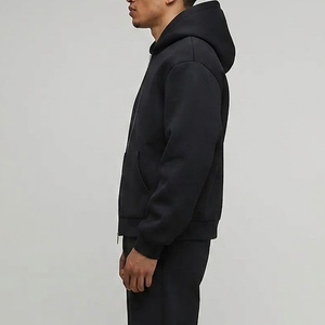 Survêtements d'hiver pour hommes personnalisés, à capuche, unis, 100% polyester, coupe-vent, respirants, ensemble de survêtements coupe-vent - Product Image 3