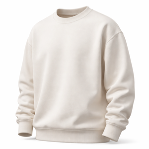 Sudadera de Invierno de Algodón 100% Grueso Personalizada al por Mayor, Tipo Velour, con Patrón Sólido Bordado y Transpirable - Product Image 3
