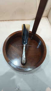 Calidad Natural 21cm de largo búfalo buey zapato cuerno níquel latón mango ágata vaca pulida artesanía estilo Animal mango de latón conjunto - Product Image 4