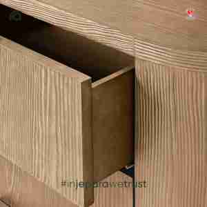 Commode moderne en bois massif à 6 tiroirs, grain de bois naturel, meuble de rangement pour chambre à coucher, mobilier de luxe pour hôtel et maison - Product Image 5