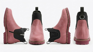 Botas de Motocicleta Ajustables de Cuero Reforzado, Antideslizantes, Duraderas, con Suela Antideslizante, para Trabajo, Casuales, para Exteriores - Product Image 4