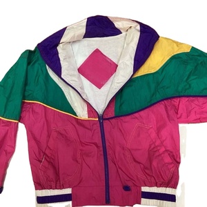 Ensemble de survêtement décontracté 2 pièces pour femme grande taille, coupe-vent, imperméable, respirant, avec haut zippé et blocs de couleur, idéal pour la gym - Product Image 4