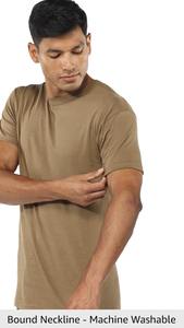 T-shirt personnalisé pour homme, manches courtes, 100 % coton, coupe ajustée, couleur unie, logo imprimé, vente en gros - Product Image 3