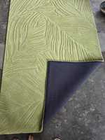 Tapis en laine verte moderne fait main, tissé sur mesure, lavable, adapté aux animaux domestiques, antidérapant, pour salon, chambre, couloir, pique-nique
