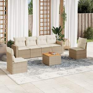 Ensemble de canapés de jardin brun beige - Product Image 1