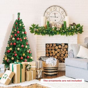 Albero di Natale Artificiale in PVC da 5/6 Piedi con Supporto in Metallo Solido, Elegante Decorazione Natalizia - Product Image 2