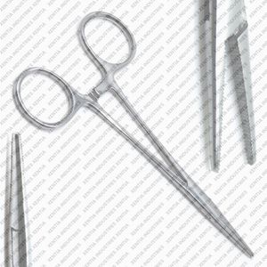 Pinces hémostatiques chirurgicales de qualité supérieure, type moustiquaire, à poignée verrouillable droite, à dents, en acier inoxydable, instrument hémostatique OEM - Product Image 3
