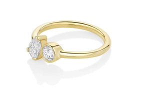 925 Sterling Silver Gold Plated Band <b>Ring</b> Chunky Bezel Oval Diamond <b>CZ</b> Prong Setting Gemstone <b>Rings</b> for Women's Wedding Jewelry - Product Image 2