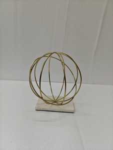 Decorative Accent Aluminium Luxury Ball Marble Base High Quality Object Handicraft Sculpture for Home <b>Table</b> Decoration Object - Product Image 4