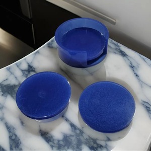 Modern Elegant Design Handmade <b>Epoxy</b> Coasters Set Classic Style <b>Resin</b> Custom Logo Best Wholesale Price for Housewarming Gifts - Product Image 1
