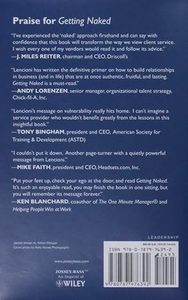 การเป็นคนเปลือยเปล่า โดย แพทริค เลนเชียนี หนังสือปกอ่อนเกี่ยวกับภาวะผู้นำทางธุรกิจ ฉบับภาษาอังกฤษ - Product Image 3