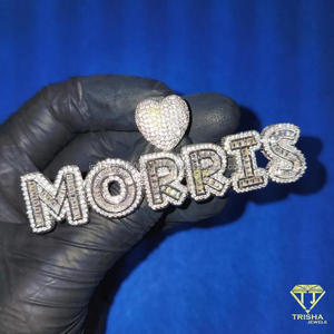 Collar de Cadena con Colgante de Corazón de Moissanita y Diamantes Estilo Hip Hop 'Morris' - Product Image 1