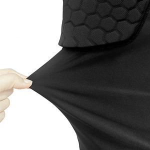 Unisex Padded Compression V-Neck Sleeveless Neoprene Sports Protective Gear Adult Fitted Solid Black - Product Image 6