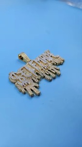 Iced Out Custom Name Latter <b>Pendant</b> 925 <b>Silver</b> Moissanite <b>Pendant</b> Hip Hop <b>Pendant</b> <b>Initial</b> Charms <b>Pendant</b> Pass Diamond Tester - Product Image 2