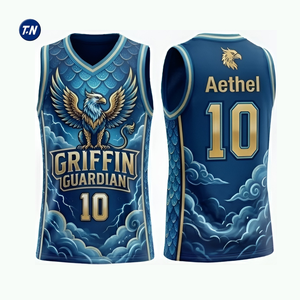 เสื้อบาสเก็ตบอล พิมพ์ลายเต็มตัว 100% ชื่อทีมแบบกำหนดเอง โพลีเอสเตอร์ แห้งเร็ว ไร้แขน ระบายอากาศได้ดี ชื่อผู้เล่น หมายเลขทีม - Product Image 3