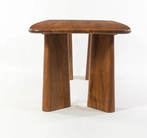 Ensemble de salle à manger en bois de style mid-century modern, 6 pièces, chaises à dossier rembourré, table rectangulaire, meubles pour la maison - Product Image 4