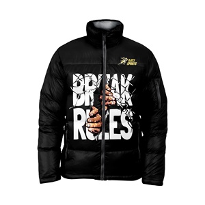 Custom Unisex <b>Plus</b> <b>Size</b> Hooded Winter Puffer <b>Jacket</b> Sublimation Printed Cotton Padded Zip-Up Wholesale - Product Image 1