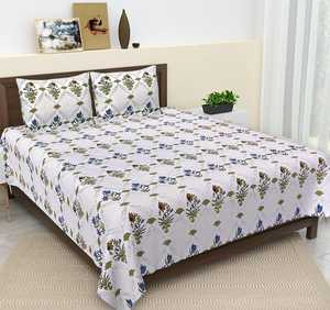 Luxury For Bedroom Handmade Organic Cotton Bedsheet With Print <b>Pillow</b> Covers Hand Block Printed Soft Feel Eco Friendly Textile - Product Image 3