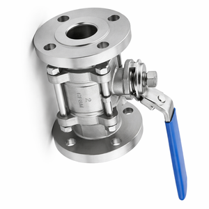 Vanne à boisseau sphérique en acier inoxydable CF8M 316 à brides PN-40 Corps de 15 mm ASTM A351 Gr. Joint d'étanchéité manuel en PTFE CF8M OEM pour l'industrie pétrolière et gazière - Product Image 2