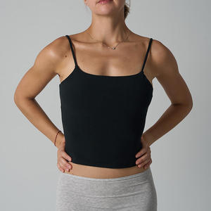 Camiseta Deportiva Corta sin Mangas para Mujer con Sujetador Incorporado, Tejido Elástico Transpirable para Yoga, Gimnasio y Fitness - Product Image 2