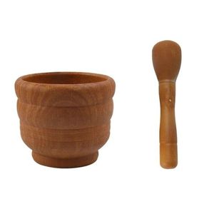 Traditional Wooden Mortar And Pestle <b>Grinder</b> For Kitchen Spices Seeds And Herbal Remedy Preparation - Product Image 6