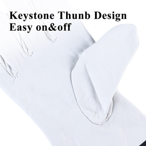Guantes de Seguridad de Cuero Swelder Talla 10, Resistentes al Calor y a la Abrasión, Guantes de Trabajo de Uso General con Puño Reforzado - Product Image 4