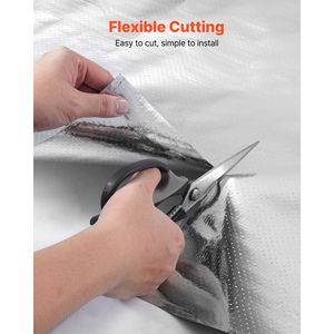Rouleau d'isolation thermique réfléchissant en tissu tissé avec barrière radiante en feuille d'aluminium double face de 0,15 mm, 48 x 250 pieds, matériaux d'isolation thermique - Product Image 5