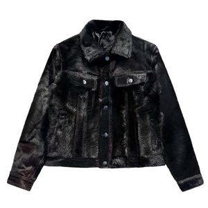 เสื้อแจ็คเก็ตขนสัตว์เทียมพร้อมปกแต่งขนสัตว์ แขนยาว ความยาวสั้น สำหรับฤดูหนาว หนา สวมใส่สบาย ปิดด้วยซิป สีพื้น - Product Image 4