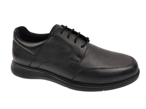 Zapatos Oxford Deportivos Negros para Hombre Dlords Larry Derby, con Cordones, Forro de Cuero Genuino Transpirable y Suela de Goma - Product Image 1