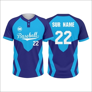 High Quality Premium Custom Baseball Jerseys Breathable Anti-Bacterial Sublimated Half Sleeves Team Uniform Manufacturer - Product Image 1