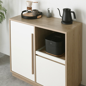 Meuble de rangement coulissant multifonctionnel moderne en bois naturel, haute qualité, blanc, pour cuisine et salle à manger VU8590 - Product Image 5