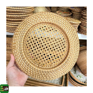 Plato de Carga Ecológico de Ratán Duradero, Tapete de Mesa de Ratán Natural para Decoración de Comedor de Restaurantes, Hecho a Mano en Vietnam para Hogar y Bodas - Product Image 4