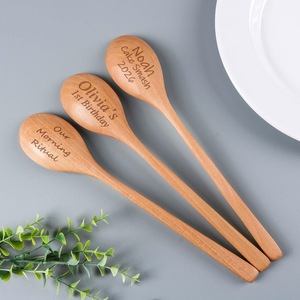 Wooden Natural 6-Piece <b>Gold</b> Plated Mirror Polish Eco-Friendly Dishwasher Safe <b>Spoon</b> Set High Quality - Product Image 4