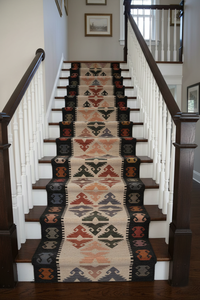 Alfombra Kilim de Yute y Lana Tejida a Mano – Diseño Tribal Geométrico Vintage, Tejido Plano, Estilo Bohemio para Pasillo y Sala de Estar - Product Image 6