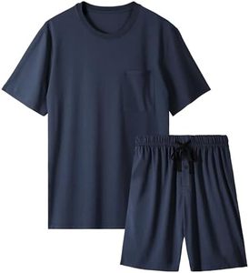 Conjunto de Pijama para Hombre BAMBOO COOL, Ropa de Dormir Ligera, Camiseta de Manga Corta, Suave y Transpirable, con Bolsillos, Tallas S-3XL - Product Image 1