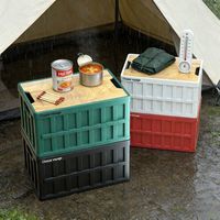 Caisse pliable en plastique PP et bois, durable, pour stockage alimentaire, livraison, robuste, empilable, ventilée, pour fruits et bière