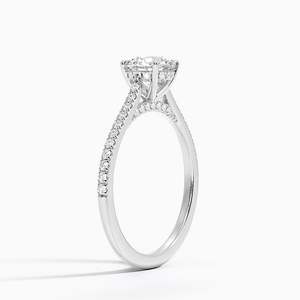 Anillo BOJ 0125 con Corte Redondo, Plata 925, Anillo Solitario de Lujo con Engaste de Garras, Diamante de 2ct, Color D, VVS1, Moissanita, Certificado GRA - Product Image 2