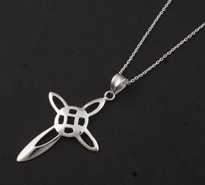 Pendentif minimaliste en argent sterling 925, unisexe, simple, délicat, géométrique, collier avec charme, petit bijou en argent plaqué platine - Product Image 4