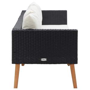 Canapé de jardin modulaire 3 places en rotin PE noir style Modera avec un design élégant - Product Image 4