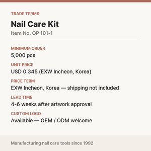 Kit de soins des ongles coréen, logo personnalisé OEM pour la vente en gros aux salons - Product Image 4