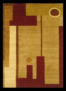 Alfombra tejida de lana con diseño tibetano geométrico personalizado, técnica de pila de corte moderno de alta calidad para sala de Estar, comedor, pasillo y dormitorio - Product Image 5