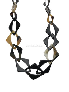 Collar de cuerno de joyería natural y elegante Cadena de moda en forma de cruz con perla Venta al por mayor Búfalo de calidad premium - Product Image 5