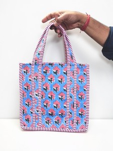 Sacs à main décontractés en coton matelassé, imprimé floral abstrait, légers, écologiques, sacs à bandoulière de voyage - Product Image 5