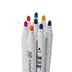 Conjunto de canetas mágicas flutuantes de 8 cores, ponta fina, marcadores flutuantes apagáveis, caneta mágica para crianças, pintura a água, marcadores de arte