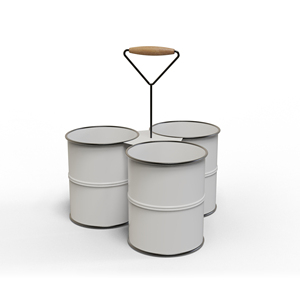 Support professionnel pour fer à repasser avec double compartiment et poignée en bois portable - Product Image 4