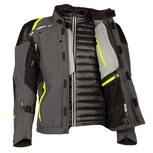 Veste de moto réfléchissante grise pour homme, manches longues, coupe-vent, équipement de conduite toutes saisons - Product Image 4