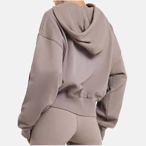 เสื้อฮู้ดดี้ผ้าฝ้ายแบบยูนิเซ็กซ์ขายส่งปี 2026 เสื้อฮู้ดดี้ผู้หญิงแบบมีซิป เสื้อฮู้ดดี้สีดำสุดเท่สไตล์สตรีทแวร์ พร้อมซิปคู่ บริการ OEM - Product Image 4